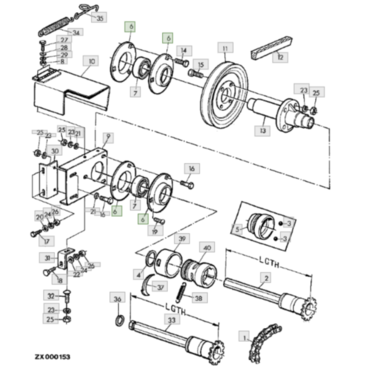 Шкив Z10686 привода жатки John Deere - 56х245