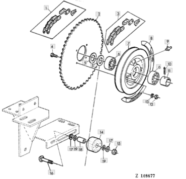 Звездочка жатки Z30701 John Deere z-68, d-62