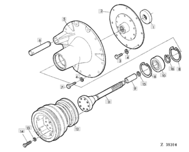 Подшипник вала контрпривода JD10052, 62309-2RS  John Deere -JHB - 45x100x36