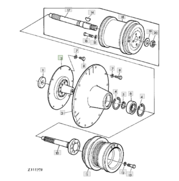 Корпус диска перегрузки двигателя Z10104 John Deere - 90х400