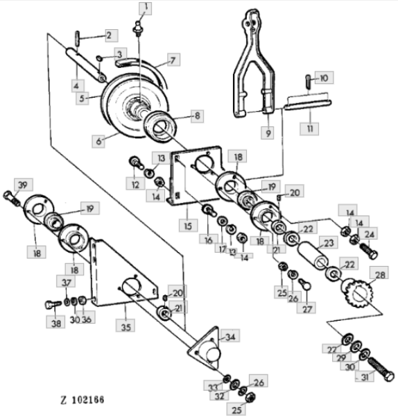 Привод мотовила комбайна John Deere [03F11]