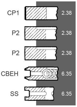 Поршневі кільця 41158026 двигуна Perkins 4.212, 4.236, 6.354 - 98.48мм.