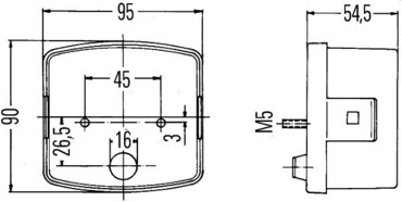 Фара задня Hella AL67207 комбайна John Deere - ліва