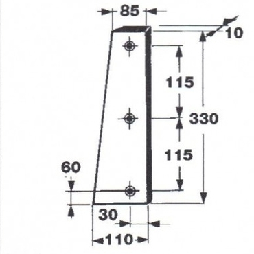 Нож поршня 0982251300 Welger AP 630, 73, 730, 83, 830 - подвижный 