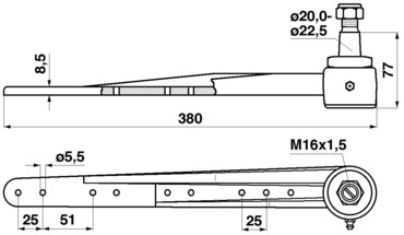Головка коси жатки AH21346 John Deere - з планкою ROTA