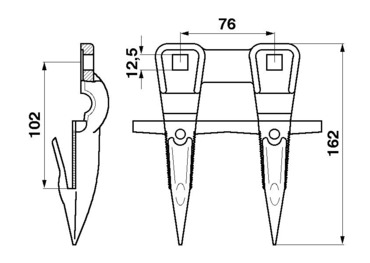 Палец двойной жатки 640590M91 Massey Ferguson