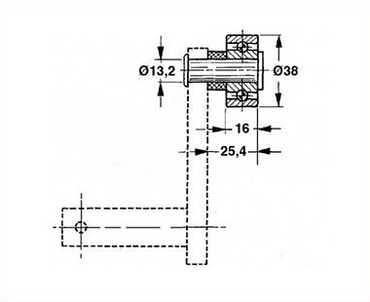 Ролик AE25280  John Deere - 13.2х16x38мм