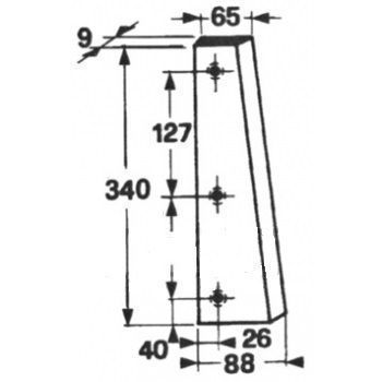 Нож поршня 58.434, E16461 John Deere - подвижный
