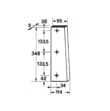 Нож поршня 58.477 Massey Ferguson 105 / Case IHC F200, F220, F300, F330 - подвижный