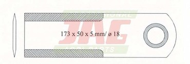 Нож роторной косилки  Z42176 Rasspe - 120x49x20 Z42176 [JOHN DEERE]