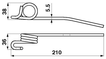 Палец пружинный мотовила жатки Z56957 John Deere