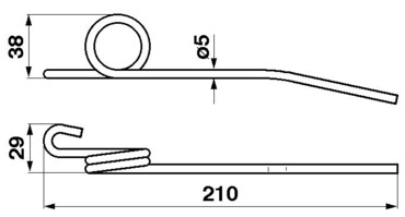 Палец пружинный мотовила жатки Z20478 John Deere