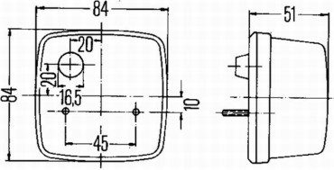 Фара габаритная с поворотником 233850 Claas Hella