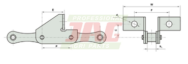 Цепь зернового элеватора S45/SD/J2A  Massey Ferguson - Rollon