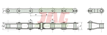 Цепь роликовая транспортерная S45/SD/J3A  John Deere 