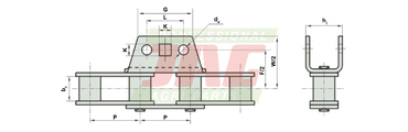Цепь роликовая транспортерная CA557/F3J2A