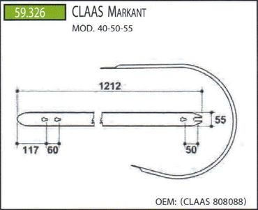 Дуга ската дошка 808088 пресс-подборщика Claas