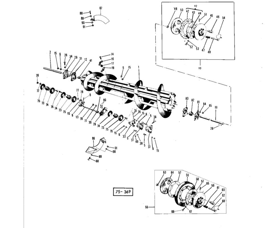 ШНЕК - MASSEY FERGUSON 186, 187, 206