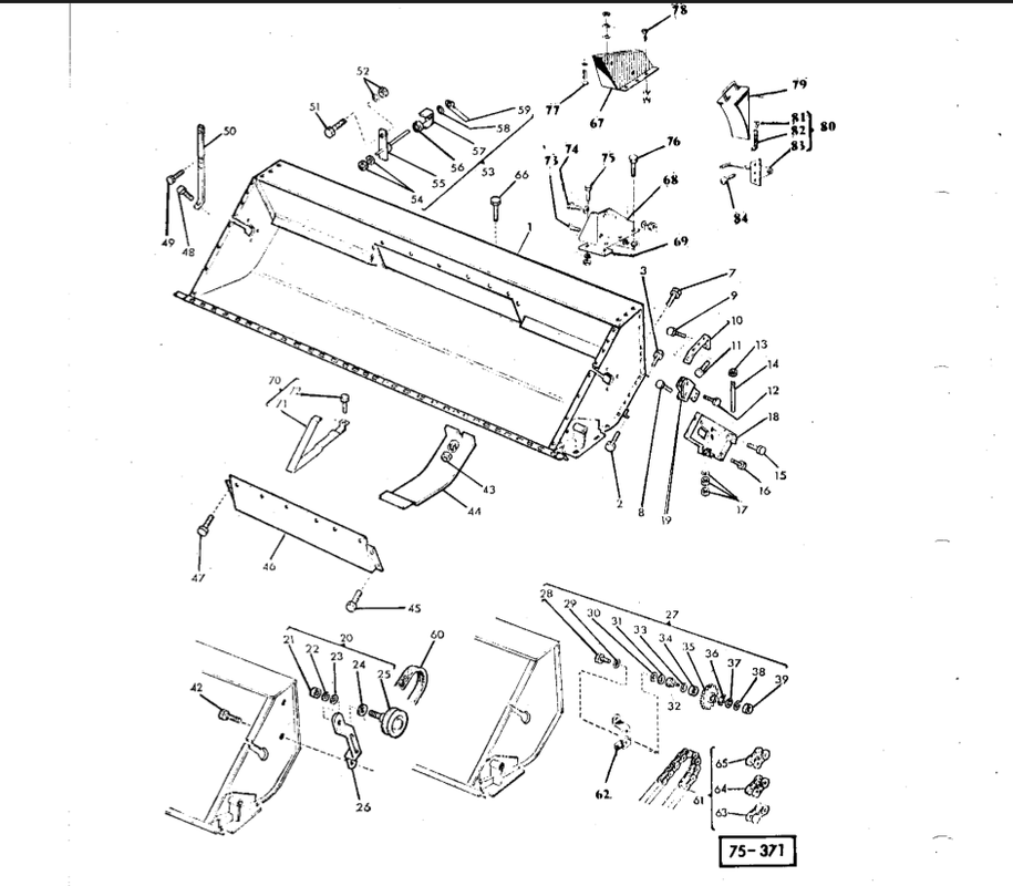 КОРПУС ЖАТКИ - MASSEY FERGUSON 186, 187, 206