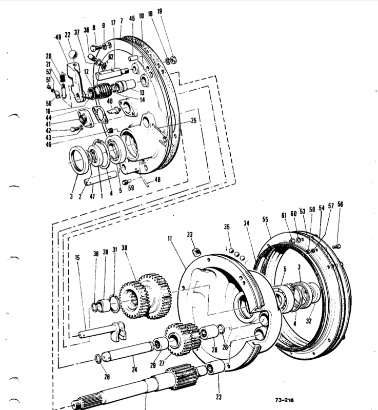 РЕДУКТОР МОЛОТИЛЬНОГО БАРАБАНА - MASSEY FERGUSON 186, 187, 206