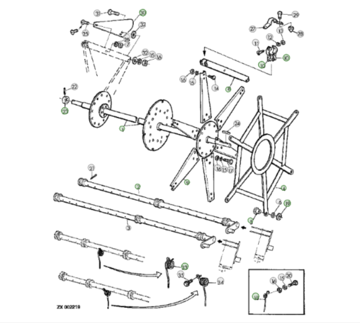 ЖАТКА КОМБАЙНА 2 - JOHN DEERE 925-985, 1032-1085