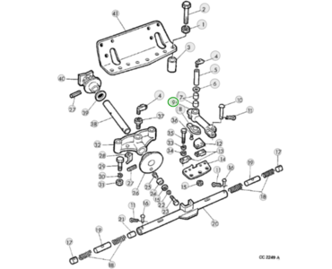 Кронштейн AE10715 лапка John Deere - для проволоки