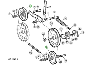 Натяжной шкив привода подборщика AE27688 John Deere