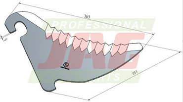 Ніж роторного подрібнювача прес-підбирача - 823422 Claas [MWS]