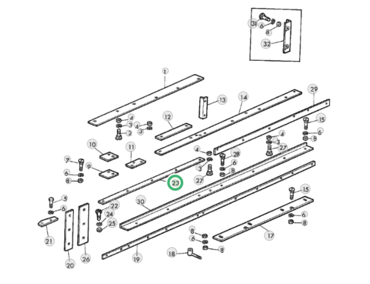 Направляющая полоса поршня E18405 John Deere 224T