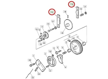 Тормозок привода иглодержателя AE38658 John Deere