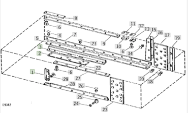 Планка поршня E42312 John Deere - 293мм