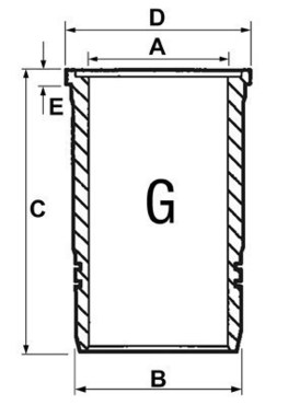 Гильза финишная двигателя 31358506 Perkins 4.154, 4.270
